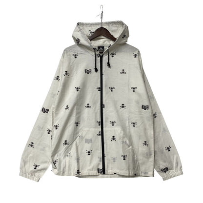 【中古品】【メンズ】 BOUNTY HUNTER バウンティーハンター SKULL ZIP HOODIE スカル ジップ フーディー トップス 長袖 142-260615-cs-03-izu サイズ：XL カラー：ホワイト 万代Net店