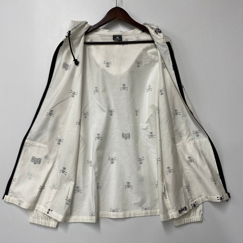 【中古品】【メンズ】 BOUNTY HUNTER バウンティーハンター SKULL ZIP HOODIE スカル ジップ フーディー トップス 長袖 142-260615-cs-03-izu サイズ：XL カラー：ホワイト 万代Net店