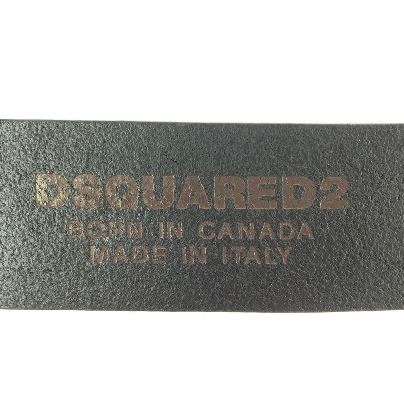 【中古品】【メンズ】 DSQUARED2 ディースクエアード DSQ2 PLAQUE プラーク レザーベルト ベルト 205-260717-rt-23-tagh カラー：ブラック 万代Net店