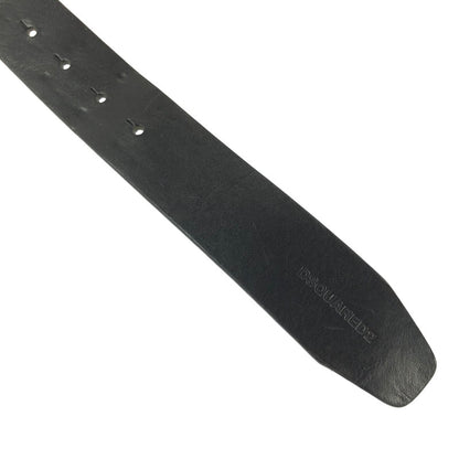 【中古品】【メンズ】 DSQUARED2 ディースクエアード DSQ2 PLAQUE プラーク レザーベルト ベルト 205-260717-rt-23-tagh カラー：ブラック 万代Net店