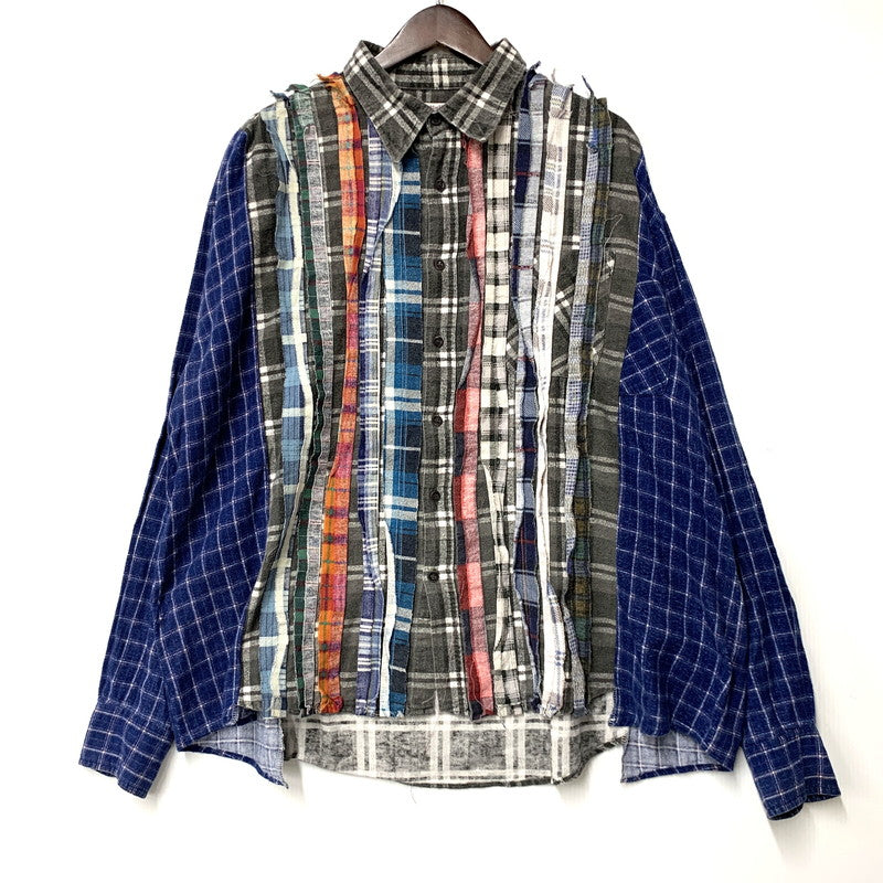 【中古品】【メンズ】 REBUILD BY NEEDLES リビルドバイニードルス RIBBON WIDE SHIRT リボン ワイド シャツ トップス 140-260517-kh-19-izu カラー：マルチ 万代Net店