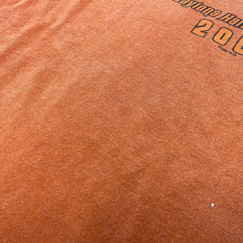 【中古品】【メンズ】 HARLEY DAVIDSON ハーレーダビッドソン DAYTONA BIKE WEEK PRINT S/S TEE c2007 プリント 半袖Tシャツ USA製 146-260713-as-14-izu サイズ：XL カラー：オレンジ 万代Net店