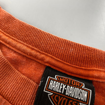 【中古品】【メンズ】 HARLEY DAVIDSON ハーレーダビッドソン DAYTONA BIKE WEEK PRINT S/S TEE c2007 プリント 半袖Tシャツ USA製 146-260713-as-14-izu サイズ：XL カラー：オレンジ 万代Net店