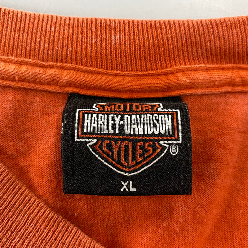 【中古品】【メンズ】 HARLEY DAVIDSON ハーレーダビッドソン DAYTONA BIKE WEEK PRINT S/S TEE c2007 プリント 半袖Tシャツ USA製 146-260713-as-14-izu サイズ：XL カラー：オレンジ 万代Net店