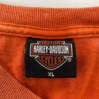 【中古品】【メンズ】 HARLEY DAVIDSON ハーレーダビッドソン DAYTONA BIKE WEEK PRINT S/S TEE c2007 プリント 半袖Tシャツ USA製 146-260713-as-14-izu サイズ：XL カラー：オレンジ 万代Net店