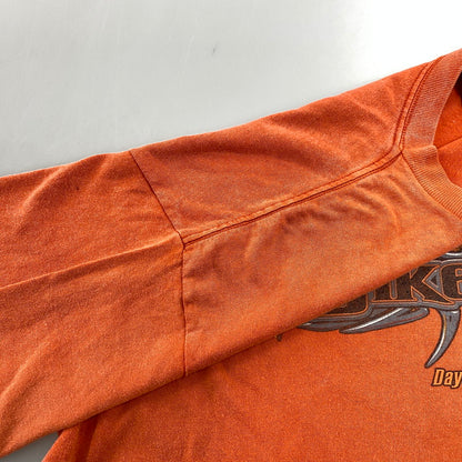 【中古品】【メンズ】 HARLEY DAVIDSON ハーレーダビッドソン DAYTONA BIKE WEEK PRINT S/S TEE c2007 プリント 半袖Tシャツ USA製 146-260713-as-14-izu サイズ：XL カラー：オレンジ 万代Net店