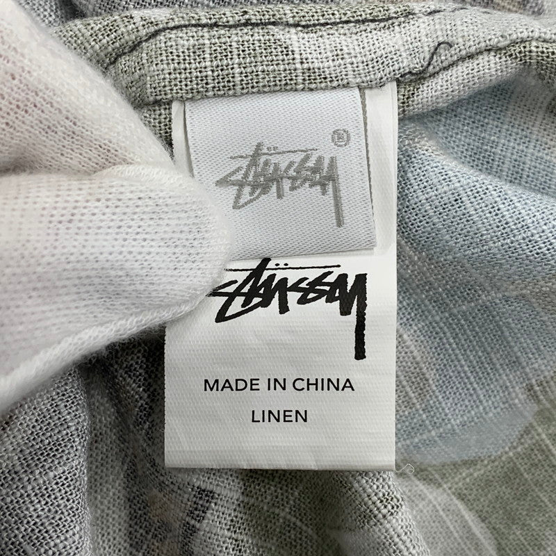【中古品】【メンズ】 STUSSY ステューシー LINEN OPEN COLLAR SS SHIRT リネン オープン カラー ショートスリーブ シャツ トップス 142-260616-kh-03-izu サイズ：XXL カラー：マルチ 万代Net店