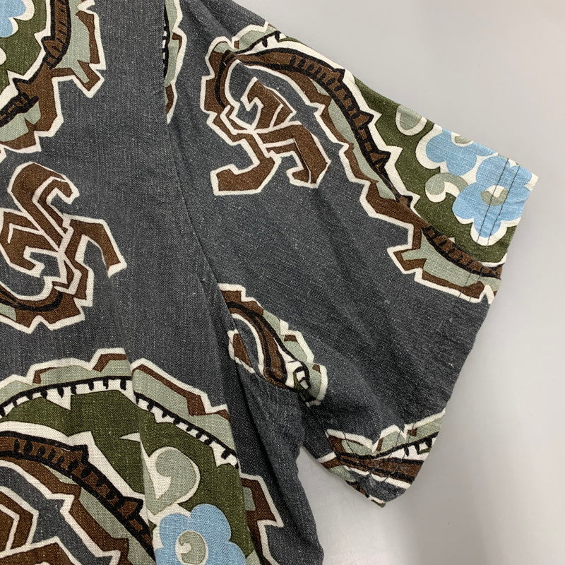 【中古品】【メンズ】 STUSSY ステューシー LINEN OPEN COLLAR SS SHIRT リネン オープン カラー ショートスリーブ シャツ トップス 142-260616-kh-03-izu サイズ：XXL カラー：マルチ 万代Net店