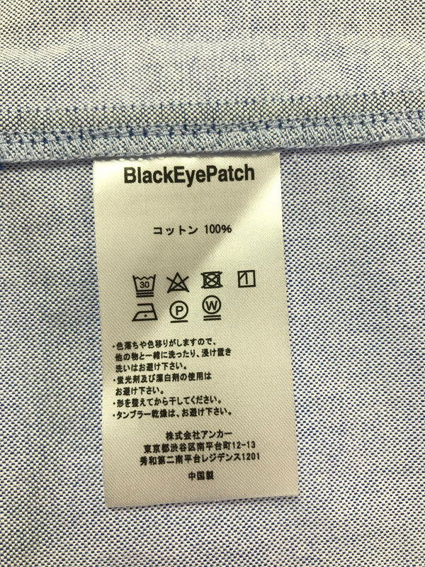 【中古品】【メンズ】 BLACKEYEPATCH ブラックアイパッチ OXFORD BD SHIRT 取扱注意 オックスフォード ボタンダウンシャツ 長袖シャツ 142-260925-na-17-tagh サイズ：M カラー：サックスブルー 万代Net店