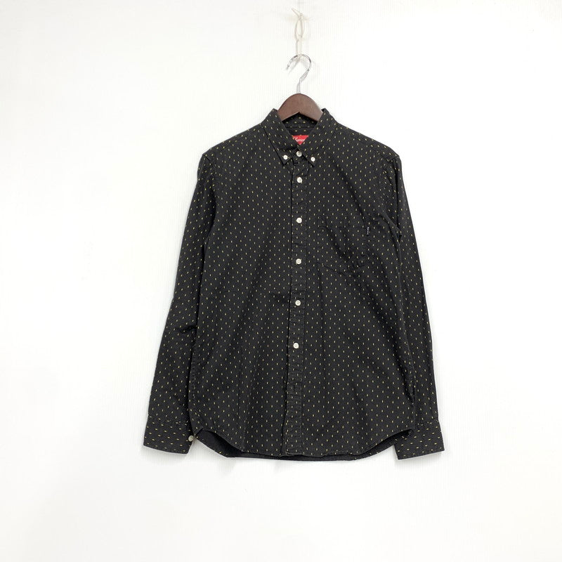 【中古品】【メンズ】 SUPREME シュプリーム 13SS DIAMOND SHIRT ダイヤモンド シャツ トップス 長袖 149-260531-ya-01-izu サイズ：S カラー：BLACK 万代Net店