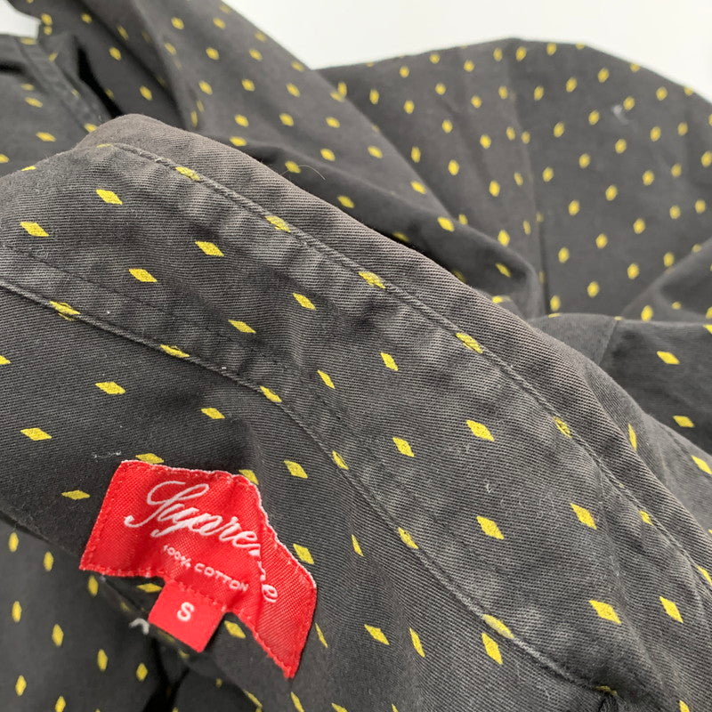 【中古品】【メンズ】 SUPREME シュプリーム 13SS DIAMOND SHIRT ダイヤモンド シャツ トップス 長袖 149-260531-ya-01-izu サイズ：S カラー：BLACK 万代Net店