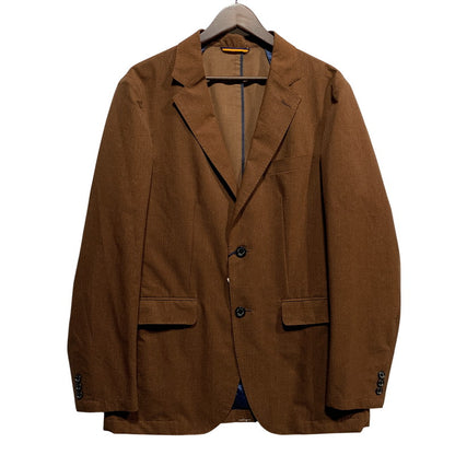 【中古美品】【メンズ】 TAKEO KIKUCHI タケオ キクチ 070-48007 リネンライクプリントジャケット アウター 147-260625-ya-02-izu サイズ：4 カラー：ブラウン 万代Net店