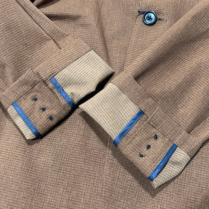 【中古美品】【メンズ】 TAKEO KIKUCHI タケオ キクチ 070-48007 リネンライクプリントジャケット アウター 147-260625-ya-02-izu サイズ：4 カラー：ブラウン 万代Net店