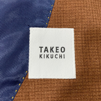【中古美品】【メンズ】 TAKEO KIKUCHI タケオ キクチ 070-48007 リネンライクプリントジャケット アウター 147-260625-ya-02-izu サイズ：4 カラー：ブラウン 万代Net店