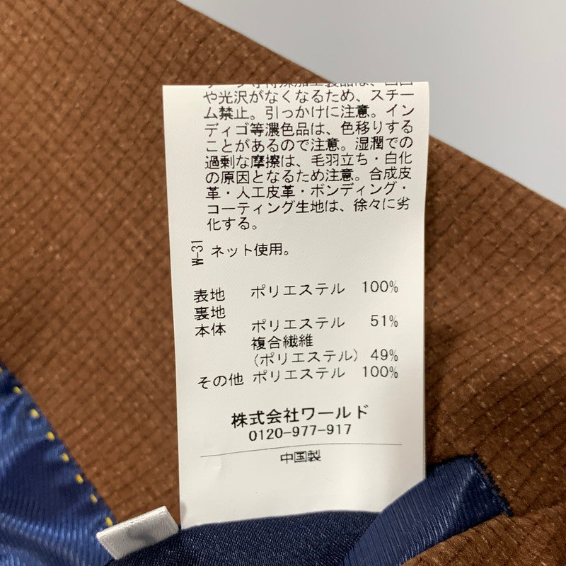 【中古美品】【メンズ】 TAKEO KIKUCHI タケオ キクチ 070-48007 リネンライクプリントジャケット アウター 147-260625-ya-02-izu サイズ：4 カラー：ブラウン 万代Net店