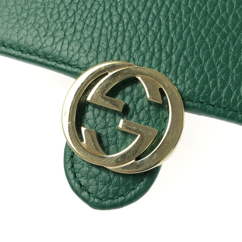 【中古品】【レディース】 GUCCI インターロッキングG Wホック コンパクト財布 615525 二つ折り財布 財布 181-260710-ki-02-tagh カラー：グリーン 万代Net店