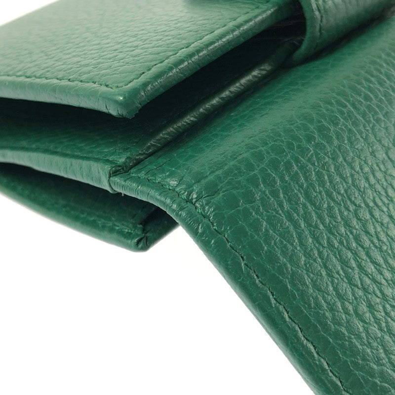 【中古品】【レディース】 GUCCI インターロッキングG Wホック コンパクト財布 615525 二つ折り財布 財布 181-260710-ki-02-tagh カラー：グリーン 万代Net店