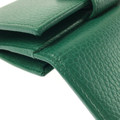 【中古品】【レディース】 GUCCI インターロッキングG Wホック コンパクト財布 615525 二つ折り財布 財布 181-260710-ki-02-tagh カラー：グリーン 万代Net店