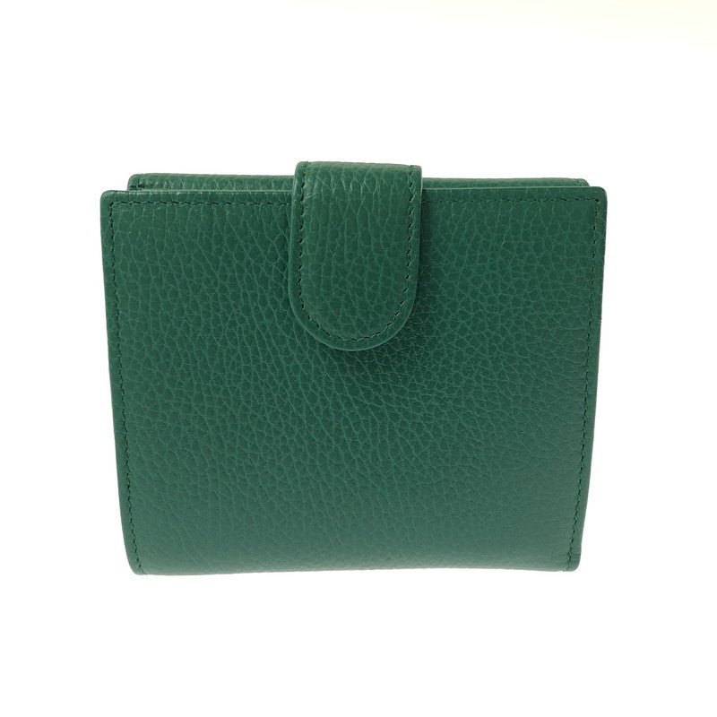 【中古品】【レディース】 GUCCI インターロッキングG Wホック コンパクト財布 615525 二つ折り財布 財布 181-260710-ki-02-tagh カラー：グリーン 万代Net店