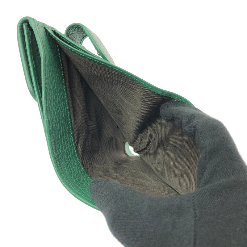 【中古品】【レディース】 GUCCI インターロッキングG Wホック コンパクト財布 615525 二つ折り財布 財布 181-260710-ki-02-tagh カラー：グリーン 万代Net店