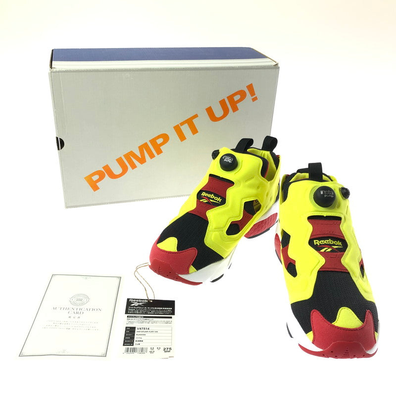 【中古美品】【メンズ】 REEBOK リーボック INSTAPUMP FURY OG V47514 インスタ ポンプフューリー スニーカー 靴 162-260627-na-04-tagh サイズ：27.5cm US 9 1/2 カラー："CITRON" BLACK/GREEN/RED/WHITE 万代Net店