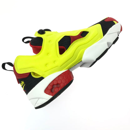 【中古美品】【メンズ】 REEBOK リーボック INSTAPUMP FURY OG V47514 インスタ ポンプフューリー スニーカー 靴 162-260627-na-04-tagh サイズ：27.5cm US 9 1/2 カラー："CITRON" BLACK/GREEN/RED/WHITE 万代Net店