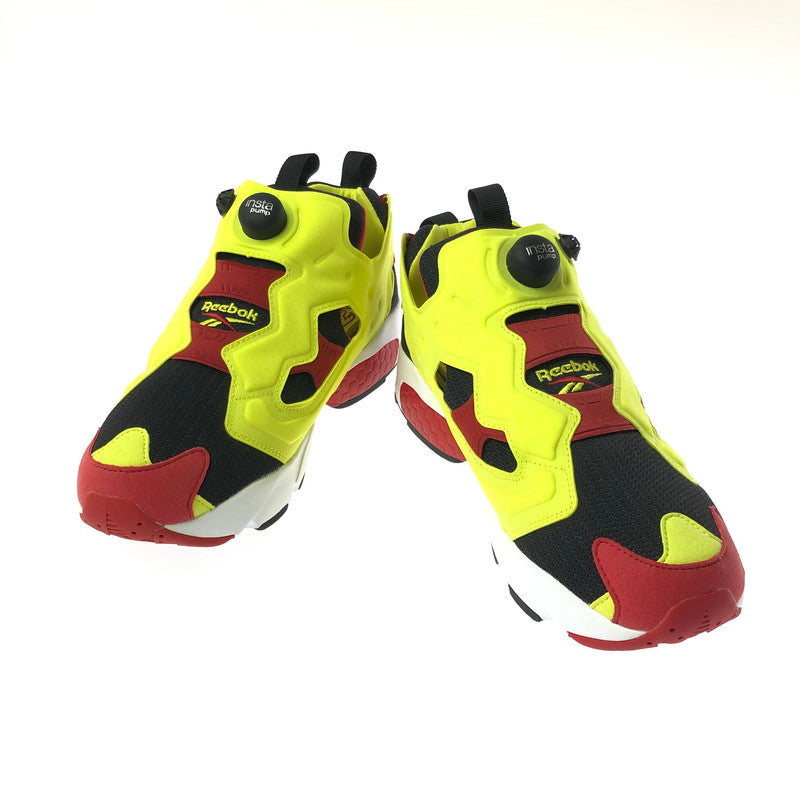 【中古美品】【メンズ】 REEBOK リーボック INSTAPUMP FURY OG V47514 インスタ ポンプフューリー スニーカー 靴 162-260627-na-04-tagh サイズ：27.5cm US 9 1/2 カラー："CITRON" BLACK/GREEN/RED/WHITE 万代Net店