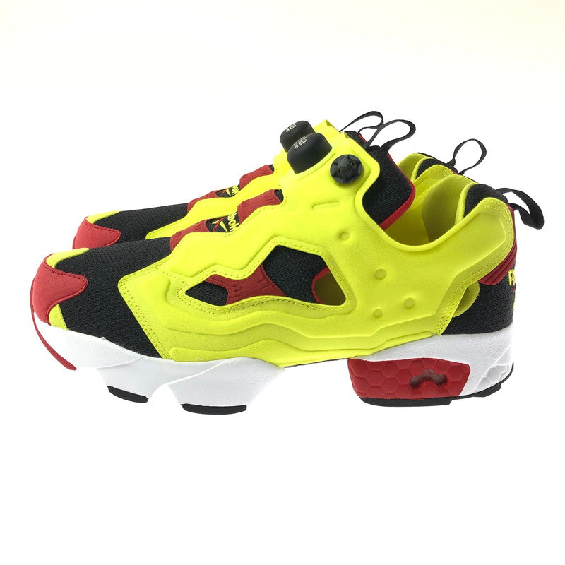 【中古美品】【メンズ】 REEBOK リーボック INSTAPUMP FURY OG V47514 インスタ ポンプフューリー スニーカー 靴 162-260627-na-04-tagh サイズ：27.5cm US 9 1/2 カラー："CITRON" BLACK/GREEN/RED/WHITE 万代Net店