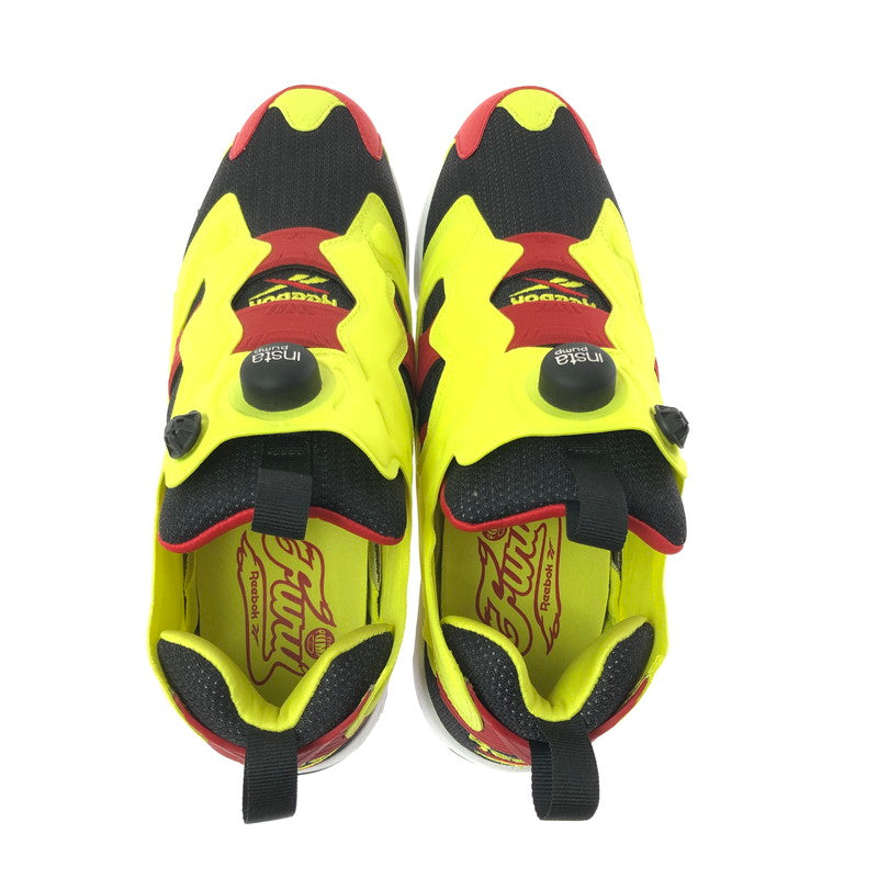 【中古美品】【メンズ】 REEBOK リーボック INSTAPUMP FURY OG V47514 インスタ ポンプフューリー スニーカー 靴 162-260627-na-04-tagh サイズ：27.5cm US 9 1/2 カラー："CITRON" BLACK/GREEN/RED/WHITE 万代Net店