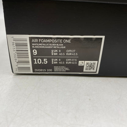 【中古品】【メンズ】 NIKE ナイキ AIR FOAMPOSITE ONE DV0815-100 エア フォームポジット ワン スニーカー シューズ 靴 160-260501-as-06-izu サイズ：27cm カラー：WHITE/METALLIC SILVER-BLACK 万代Net店