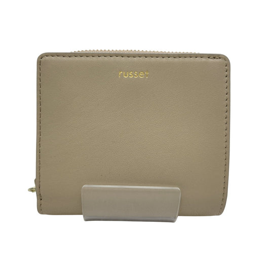 【中古品】【レディース】 russet ラシット スムースレザー ハーフウォレット 二つ折り 財布 200-260522-as-15-izu カラー：ベージュ 万代Net店