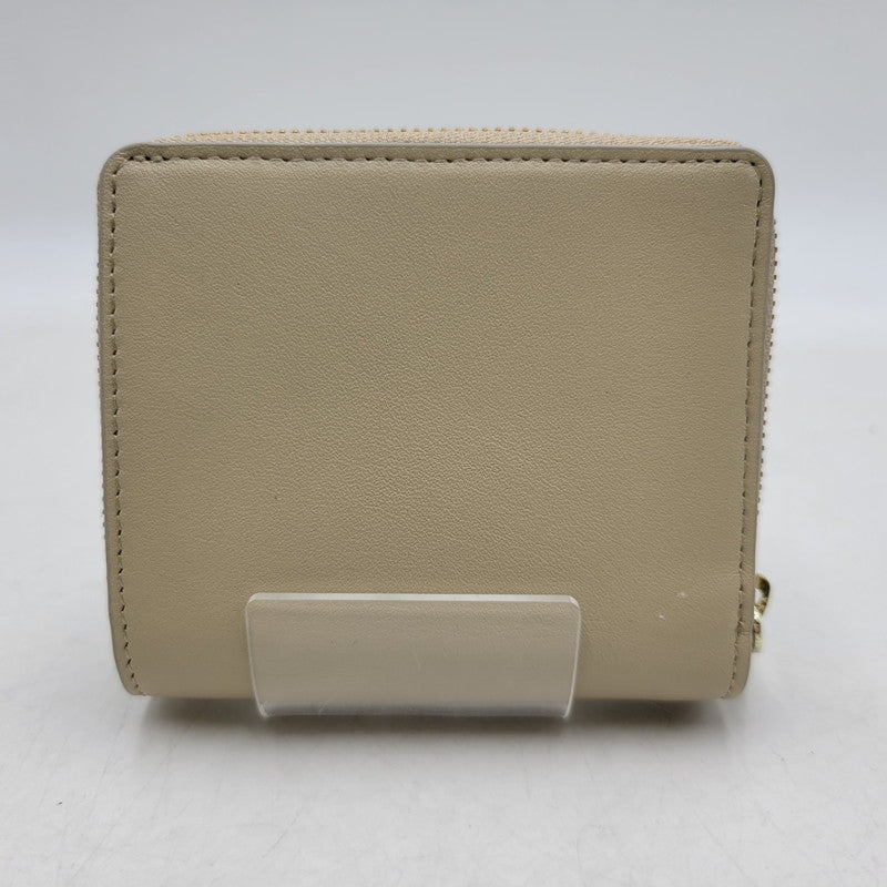 【中古品】【レディース】 russet ラシット スムースレザー ハーフウォレット 二つ折り 財布 200-260522-as-15-izu カラー：ベージュ 万代Net店
