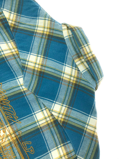 【中古品】【メンズ】 HYSTERIC GLAMOUR ヒステリックグラマー×SONIC YOUTH ソニックユース L/S WESTERN SHIRT 02233AH04 GOO 刺繍 ウエスタンシャツ 長袖シャツ 140-260925-na-13-tagh サイズ：L カラー：ブルー系 万代Net店