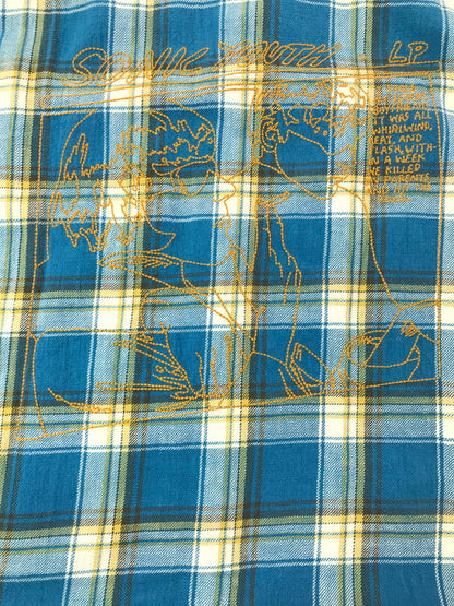 【中古品】【メンズ】 HYSTERIC GLAMOUR ヒステリックグラマー×SONIC YOUTH ソニックユース L/S WESTERN SHIRT 02233AH04 GOO 刺繍 ウエスタンシャツ 長袖シャツ 140-260925-na-13-tagh サイズ：L カラー：ブルー系 万代Net店