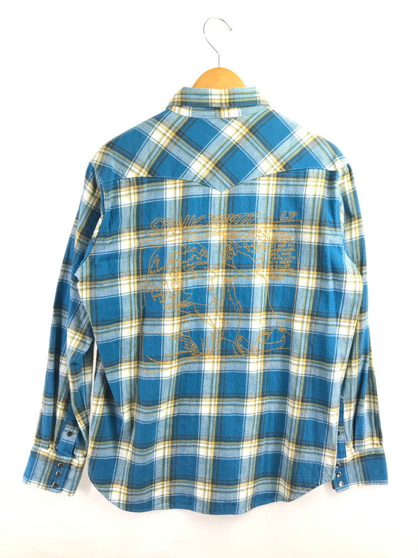 【中古品】【メンズ】 HYSTERIC GLAMOUR ヒステリックグラマー×SONIC YOUTH ソニックユース L/S WESTERN SHIRT 02233AH04 GOO 刺繍 ウエスタンシャツ 長袖シャツ 140-260925-na-13-tagh サイズ：L カラー：ブルー系 万代Net店