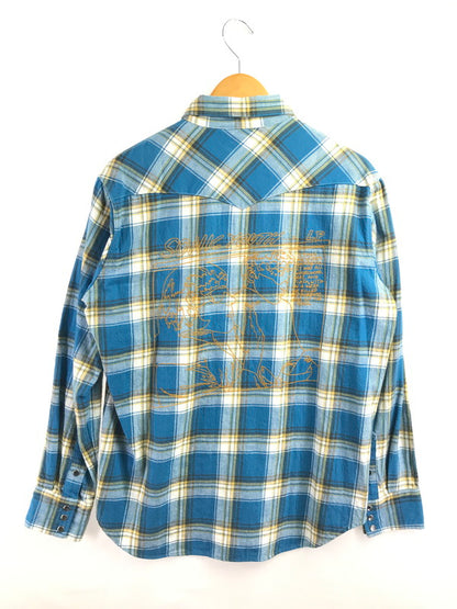 【中古品】【メンズ】 HYSTERIC GLAMOUR ヒステリックグラマー×SONIC YOUTH ソニックユース L/S WESTERN SHIRT 02233AH04 GOO 刺繍 ウエスタンシャツ 長袖シャツ 140-260925-na-13-tagh サイズ：L カラー：ブルー系 万代Net店
