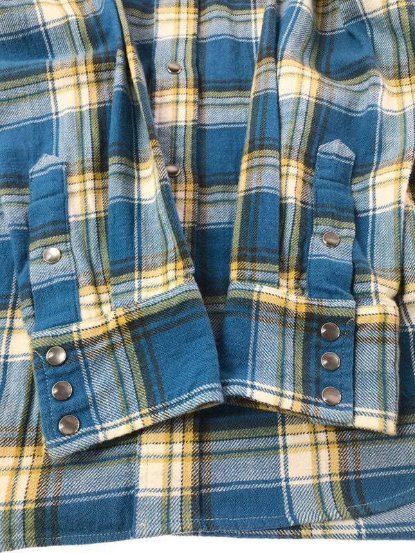 【中古品】【メンズ】 HYSTERIC GLAMOUR ヒステリックグラマー×SONIC YOUTH ソニックユース L/S WESTERN SHIRT 02233AH04 GOO 刺繍 ウエスタンシャツ 長袖シャツ 140-260925-na-13-tagh サイズ：L カラー：ブルー系 万代Net店