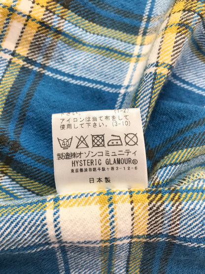 【中古品】【メンズ】 HYSTERIC GLAMOUR ヒステリックグラマー×SONIC YOUTH ソニックユース L/S WESTERN SHIRT 02233AH04 GOO 刺繍 ウエスタンシャツ 長袖シャツ 140-260925-na-13-tagh サイズ：L カラー：ブルー系 万代Net店