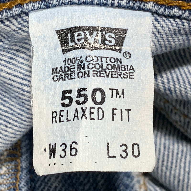 【中古品】【メンズ】 LEVI'S リーバイス 40550-0213 刻印689 オレンジタブ USA製 550 RELAXED FIT DENIM PANTS リラックス フィット デニム パンツ ボトムス 157-260701-kh-03-izu サイズ：36×30 カラー：インディゴ系 万代Net店
