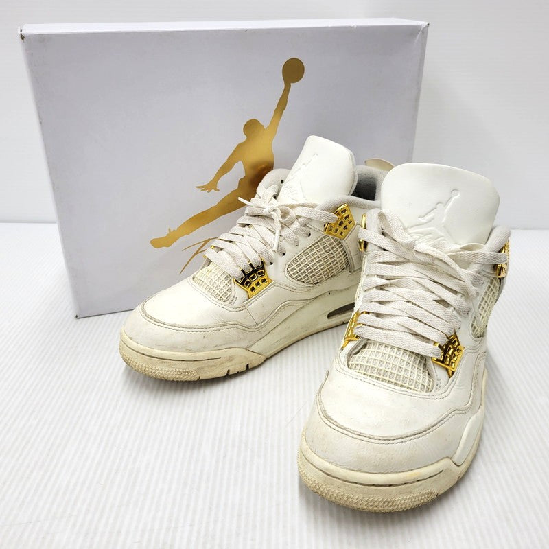 【中古品】【メンズ】 NIKE ナイキ AQ9129-170 WOMEN'S AIR JORDAN 4 RETRO ウィメンズ エア ジョーダン フォー レトロ スニーカー シューズ 靴 160-260506-cs-22-izu サイズ：27cm カラー：SAIL/METALLIC GOLD/BLACK 万代Net店