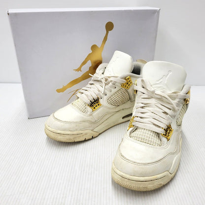 【中古品】【メンズ】 NIKE ナイキ AQ9129-170 WOMEN'S AIR JORDAN 4 RETRO ウィメンズ エア ジョーダン フォー レトロ スニーカー シューズ 靴 160-260506-cs-22-izu サイズ：27cm カラー：SAIL/METALLIC GOLD/BLACK 万代Net店