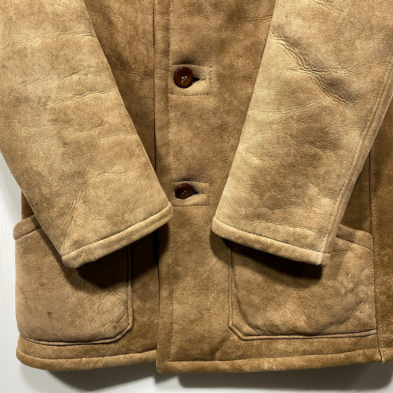【中古品】【メンズ】 AMERICAN SHEEPHERDER アメリカンシープヘッダー SHEEPSKIN MOUTON COAT シープスキン ムートンコート USA製 146-260624-as-10-izu カラー：ブラウン 万代Net店