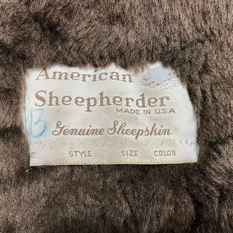 【中古品】【メンズ】 AMERICAN SHEEPHERDER アメリカンシープヘッダー SHEEPSKIN MOUTON COAT シープスキン ムートンコート USA製 146-260624-as-10-izu カラー：ブラウン 万代Net店