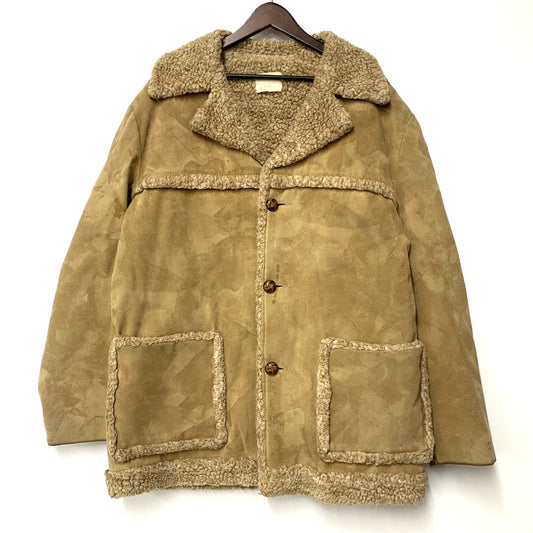【現状渡し品】【メンズ】 FINGERHUT FASHIONS フィンガーハット ファッションズ 60S USA製 くるみボタン RANCH COAT ランチコート アウター 146-260423-ya-15-izu サイズ：44 カラー：ベージュ 万代Net店