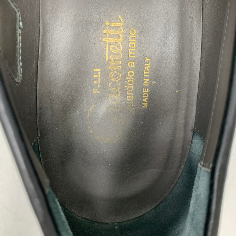 【中古品】【メンズ】 F.LLI GIACOMETTI フラテッリジャコメッティ COIN LOAFERS コイン ローファー 靴 164-260614-kh-01-izu サイズ：43 カラー：ブラック 万代Net店