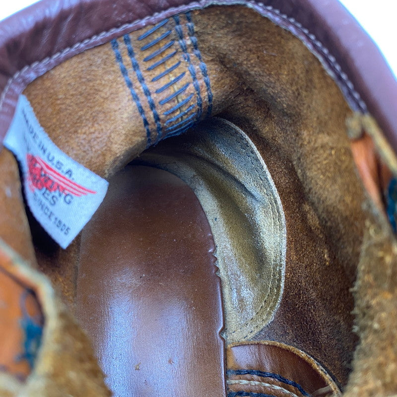 【現状渡し品】【レディース】 RED WING レッドウィング 875 90S 刺繍縦羽タグ USA製 IRISHSETTER アイリッシュセッター ブーツ シューズ 靴 164-260609-cs-06-izu サイズ：US 6E カラー：ブラウン 万代Net店