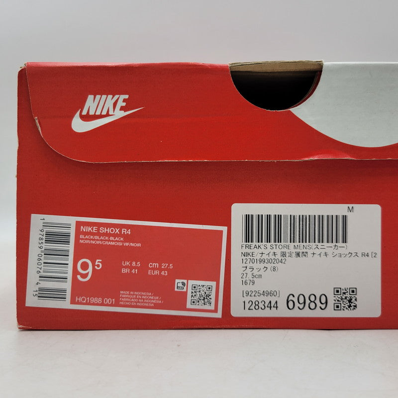 【中古美品】【メンズ】 NIKE ナイキ SHOX R4 HQ1988-001 ショックス R4 スニーカー シューズ 靴 160-260424-ay-02-izu サイズ：27.5cm カラー：BLACK/BRIGHT CRIMSON 万代Net店