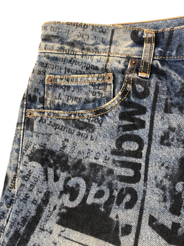 【中古品】【メンズ】 SUPREME シュプリーム 25SS　REGULAR JEAN NEWSPAPER レギュラー ジーンズ ニュースペーパー ボトムス 149-260610-rt-19-tagh サイズ：32 カラー：レッド 万代Net店