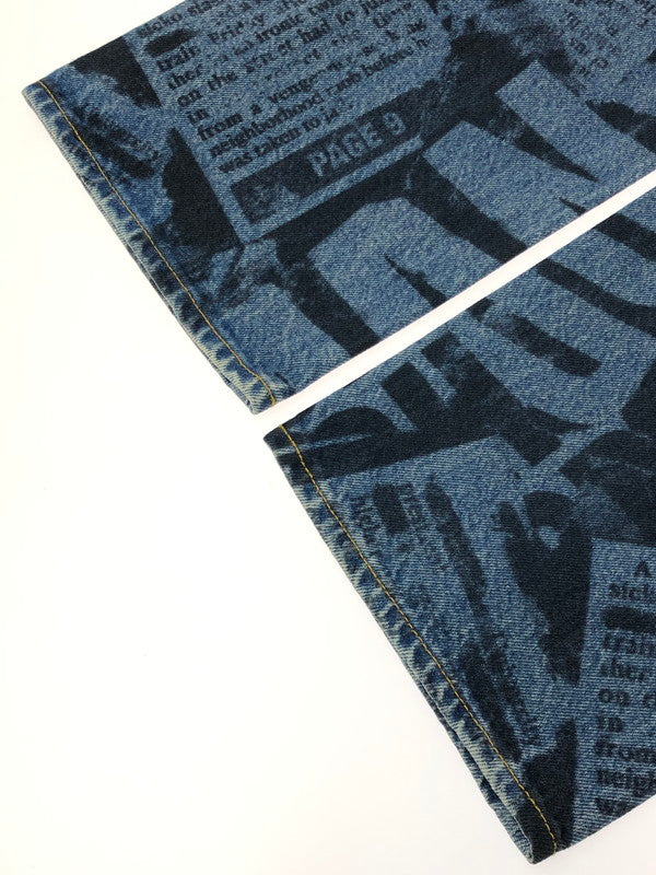【中古品】【メンズ】 SUPREME シュプリーム 25SS　REGULAR JEAN NEWSPAPER レギュラー ジーンズ ニュースペーパー ボトムス 149-260610-rt-19-tagh サイズ：32 カラー：レッド 万代Net店