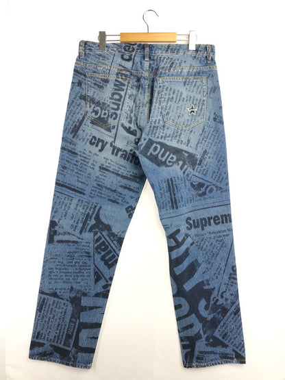 【中古品】【メンズ】 SUPREME シュプリーム 25SS　REGULAR JEAN NEWSPAPER レギュラー ジーンズ ニュースペーパー ボトムス 149-260610-rt-19-tagh サイズ：32 カラー：レッド 万代Net店